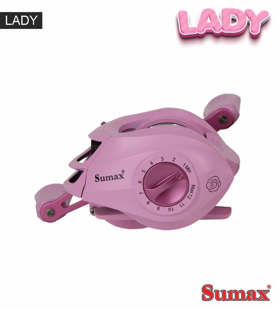 Kit Lady Vara LADY 1,74m 8-17lb 18g com carretilha lady 9 rolamentos drag 15kg velocidade 7.2.1 sumax