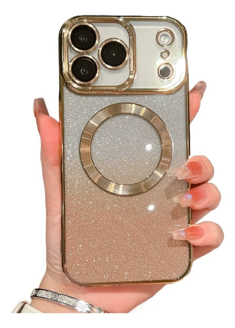 Capa de celular em silicone iPhone -Metal stand case
