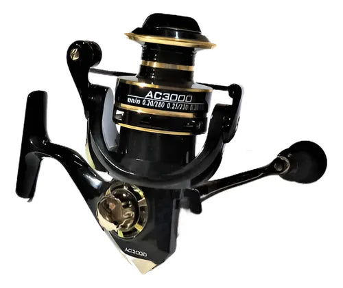 molinete deukio aluminio 5kg, vel 4.8.1, 6 rolamentos