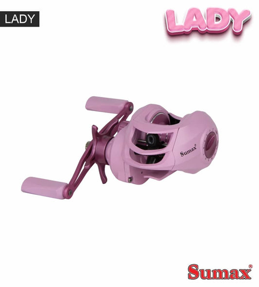 Kit Lady Vara LADY 1,74m 8-17lb 18g com carretilha lady 9 rolamentos  drag 15kg velocidade 7.2.1 sumax