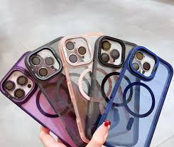 Capa de celular em silicone iPhone -Metal stand case