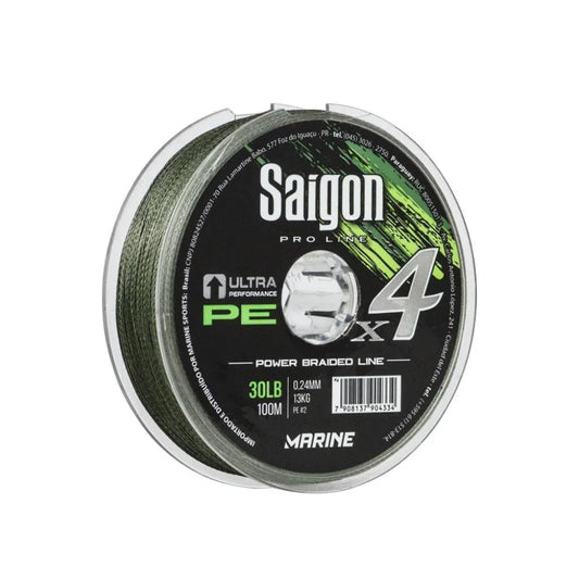 Linha Saigon X4 Mult Verde 25lb 0.20mm 100m